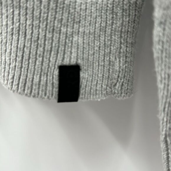 Express Half Zip Button Up Gray Hoodie Sweater Large - Picture 7 of 9